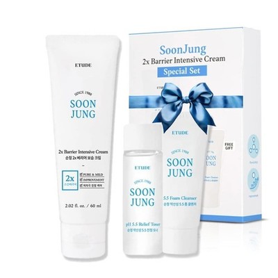 Best Trio Skin Care Set by SoonJung: 2x Barrier Cream, Toner, Cleanser