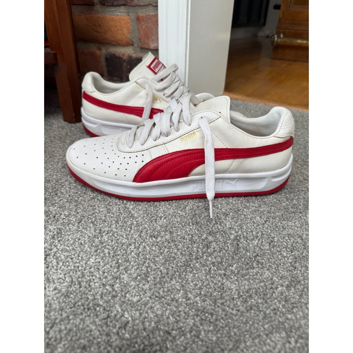 Preços baixos em PUMA Couro Branco Vintage de Roupas, Calçados e