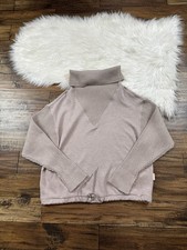 VARLEY Women s XL Ramsey Cowl Neck Soft Brushed Pullover Sweater Brown NWT