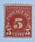 #J83 1931 5 Cent Postage Due Carmine Perf 11x10.5 Unused NH — photo 1