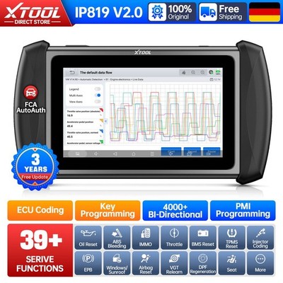 XTOOL IP819 Bidirektionales Scan-Tool Fahrzeugdiagnosegerät Vollsystem OBD2 Scan