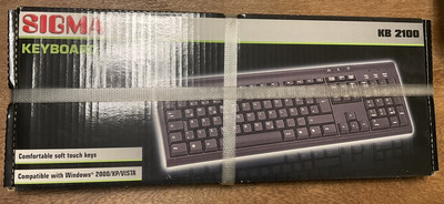 NEU PC Tastatur SIGMA KB2100 Keyboard Soft Touch Keys Win 2000 XP Vista