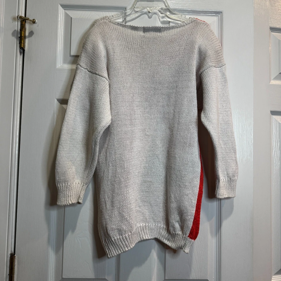 Винтажный пуловер Joyce свитер тропическая интарсия вышивка тукан цветочный размер M - Изображение 2 из 4