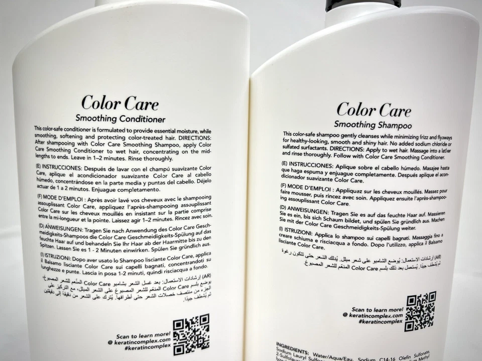 Keratin Complex Color Safe Shampoo & Conditioner 33.8oz DUO NEW Free Shipping! - Image 4 of 4