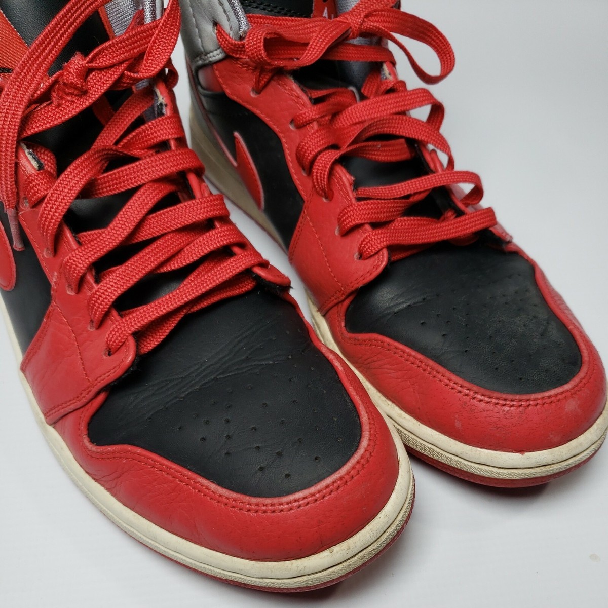 Nike Air Jordan 1 Mid Men’s Athletic Shoes Size 10 Fire Red Cement 554724-603 Jordan 1 Mid Gym Red Black White Men main image 3