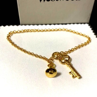 Vivienne Westwood Key Bracelet Gold 18cm Jewelry Accessory with