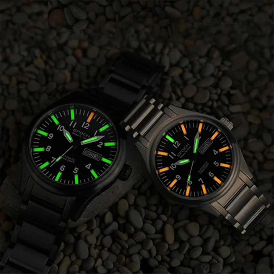 EPOCH Men Strong Luminous Rainbow Light Automatic Watch Miyota 21Jewels Sapphire - Image 2 of 4