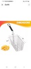 Deep Fryer Basket | 13" X 6.5" X 5.25" Restaurant Kitchen Commercial Use | Front