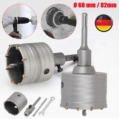 SANHESHUN Bohrkrone Ø 68mm/82mm Hohlbohrkrone Dosensenker SDS Plus Kernbohrer Dosenbohrer