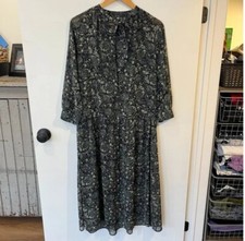 Uniqlo Sheer Bohemian Paisley Floral Dress Maxi Size Small