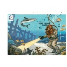 Turks and Caicos - 1995 - Diving / Singapore - Souvenir Sheet - MNH