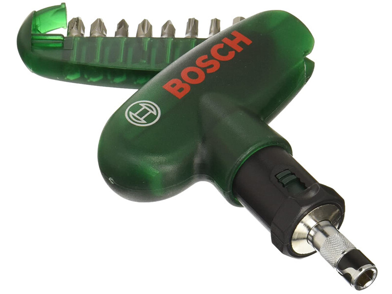 Bosch Pocket Screwdriver Bit Set 25m, Ratchet Function, Green+Free Shipping
