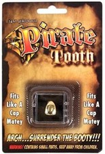 Pirate Gold Tooth 24 Karat Gold Plated Fake False Costume Accessory