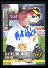 2017 West Virginia Power MATT ECKELMAN Signed Card autograph auto PIRATES SHAWNE