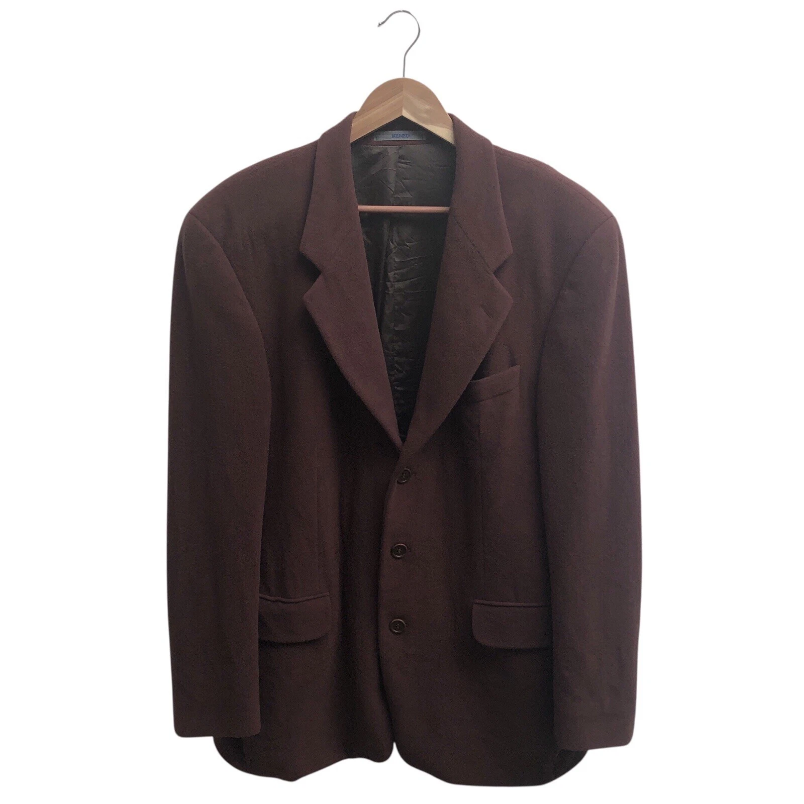 BLAZER VINTAGE KENZO 100% LANA CASHMERE Giacca tuta cappotto sportivo USA taglia 50