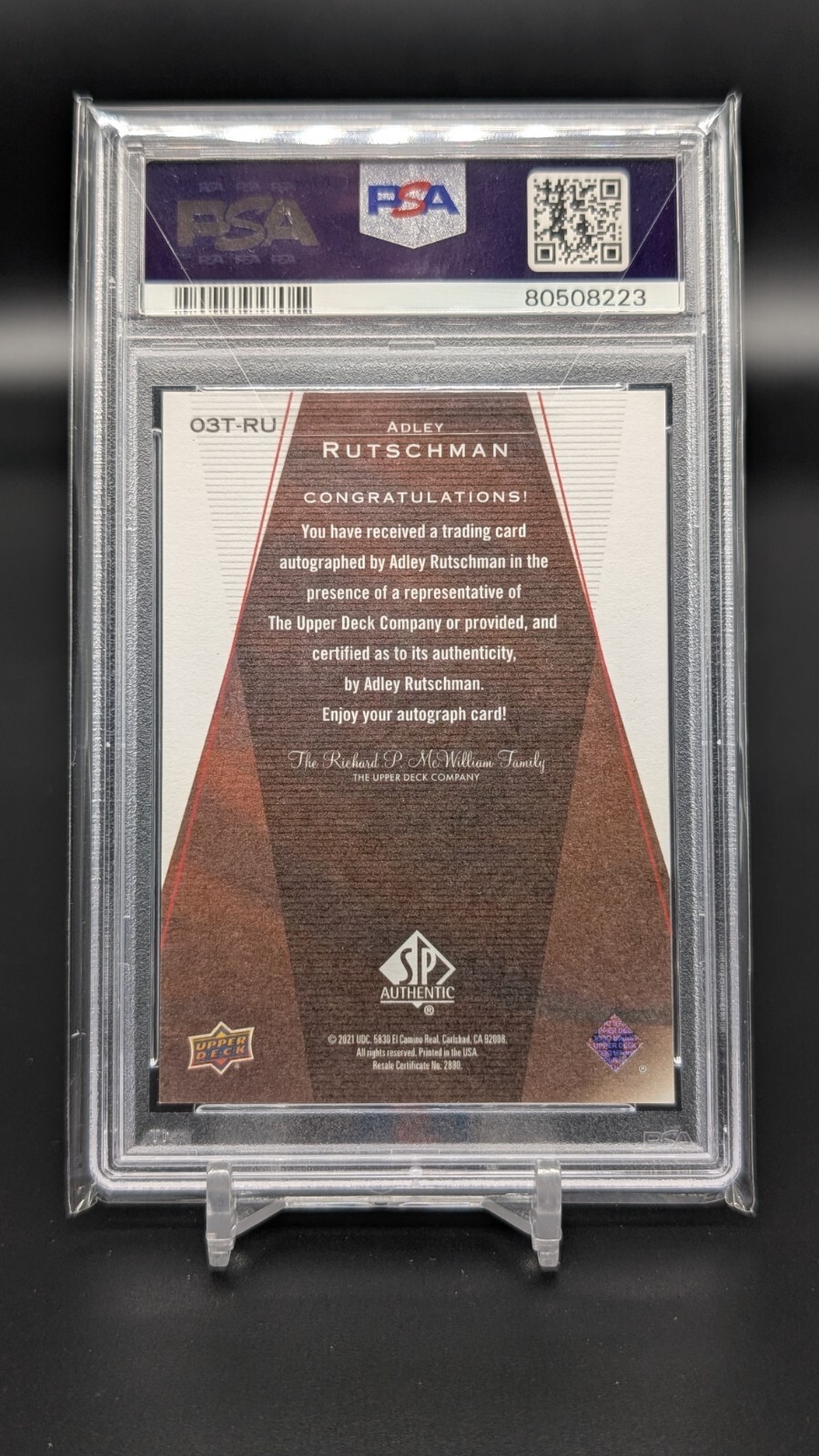 2021 UD Goodwin Champions - ADLEY RUTSCHMAN - #RU Rookie Authentics AUTO /299 view 3