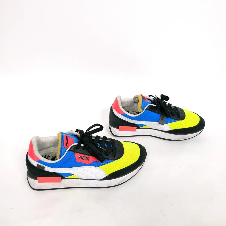 Puma Future Rider туфли кроссовки для мальчиков размер 7C молодежи белый черный синий зеленый - Изображение 2 из 4