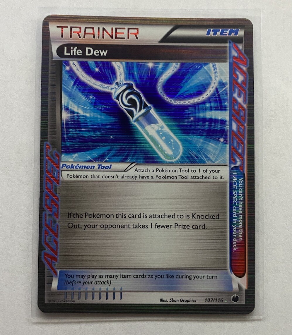Pokemon Card Life Dew 107/116 Holo Rare Black & White Plasma Freeze