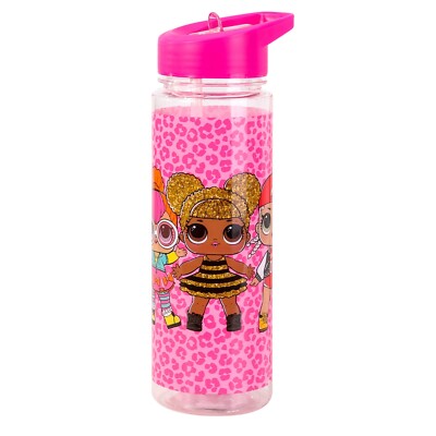 LOL Surprise Plastic Water Bottle With Straw Sports Bottle Character
