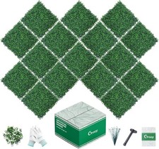 16PCS Artificial Boxwood Grass Wall Panels Backdrop 20"x20" for Indoor Outdoor