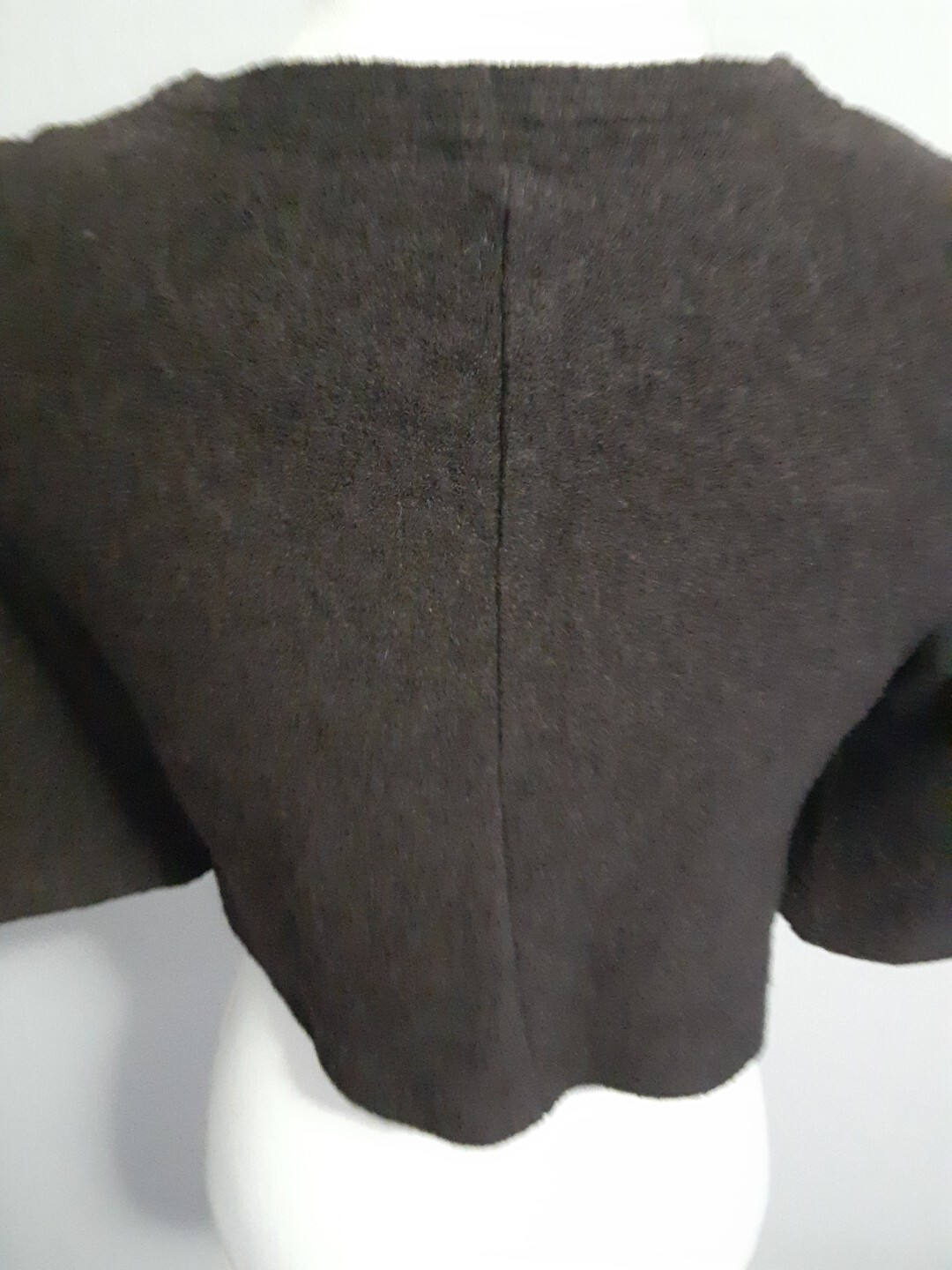 STEPS Brown Cropped Lined Jacket Size Small Wool … - image 4