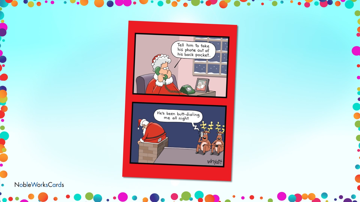 NobleWorks 12 Weihnachtskarten „Santa Doctor“ – Lustige Grußkarten Mit Umschlägen, Comic-Stil