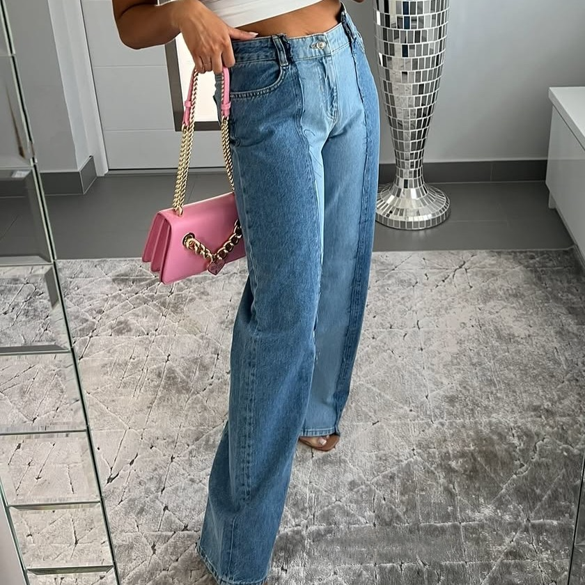 NWT ZARA Patchwork High-waist Z1975 Straight Leg Jeans Mid NWT ZARA Patchwork High-waist Z1975 Straight Leg Jeans Mid