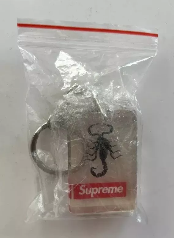 Porte clés Supreme Scorpion Noir Scorpion 2010 FW10 Charme Boîte Logo Scorpion
