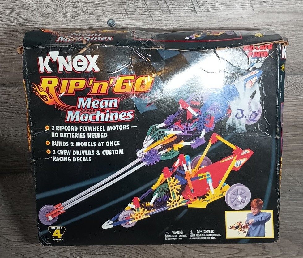Vintage 90s K'NEX RIP 'N' GO MEAN MACHINES FLYWHEEL MOTORS 12519