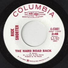♫RICK SHORTER Hard Road Back/Funky Butt Hall Columbia WLP FUNK ROCK 1966 45RPM♫