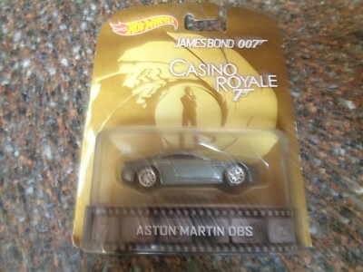 Hot Wheels Casino Royale Aston Martin DBS Silver Brand New Retro