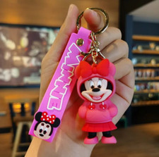 Disney  Hoodie Minnie Mouse Keychain Keyring Pendant Bag Charm Backpack Keys