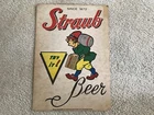 STRAUB BEER VINTAGE CARDBOARD ADVERTISING SIGN, GREAT GRAPHICS