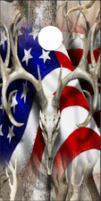 American Deer Oblit Camo LAMINATED Cornhole Wrap Bag Toss Skin Decal Sticker