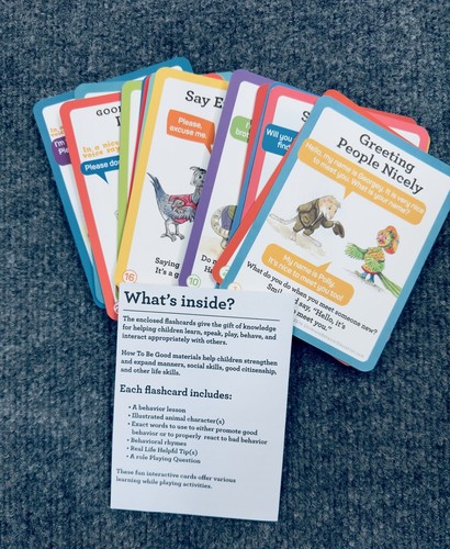 How to Be Good Flash Cards Set 1 Ages 4+ Childrens Behavior Education Preschool - 第 3/4 張圖片