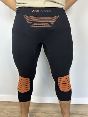 X-Bionic mens Black Energizer Compression Base Layer Trousers Pants size S/M