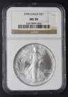 1995 Silver Eagle NGC MS70 $1 - COINGIANTS -