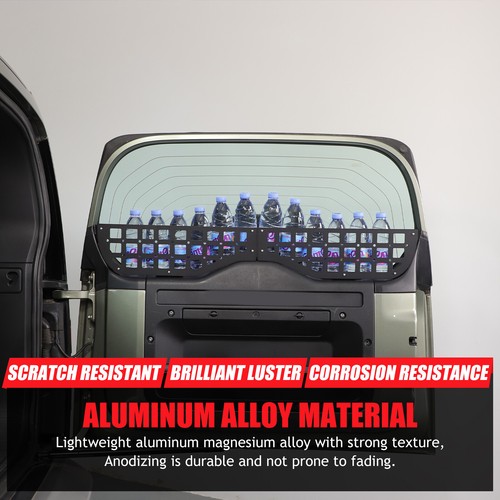 Puerta trasera ventana almacenamiento valla molle panel rack moldura para LR Defender L663 2020+ - Imagen 8 de 24
