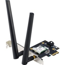 ASUS PCE-AXE5400 Tri-Band Wi-Fi 6E PCIe Adapter Up to 5378 Mb/s 2x SMA Antenna