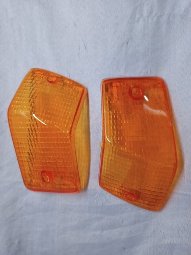 VESPA SET OF 4 ORANGE INDICATORS LENS REAR FRONT PX LML T5 2T 4T - Picture 4 of 8