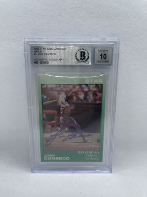 Jose Canseco 1989 Star #7 CONSECO ERROR Card Beckett Grade 10 Auto 1 | eBay Jose Canseco 1989 Star #7 CONSECO ERROR Card Beckett Grade 10 Auto 1 | eBay