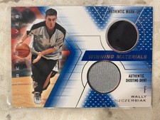 WALLY SZCZERBIAK 2001-02 SPx NBA Winning Materials GAME USED WARM-UP/SHIRT CARD