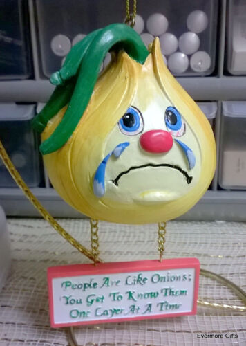 Kurt Adler Vegetable Ornament People are Like Onions...One Layer at a Time NWT - Picture 1 of 1