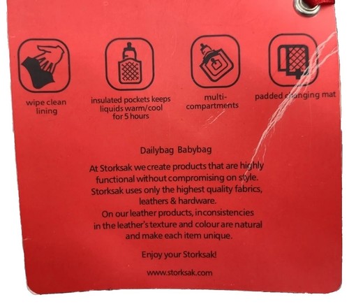 Storksak Diaper Bag with Padded Changing Mat - NEW With Tag - Picture 6 of 6