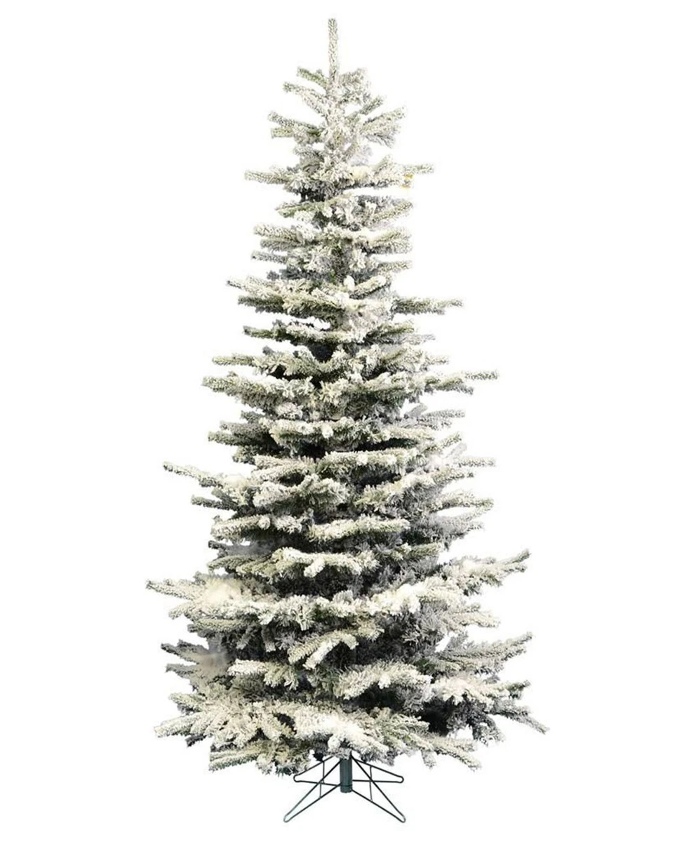 7.5 ft flocked christmas sale tree pre lit