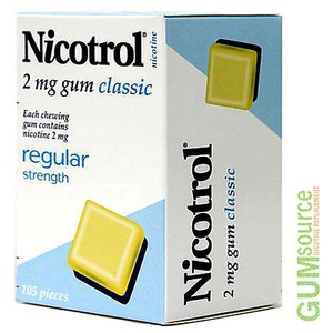 Nicotrol 2mg CLASSIC  1 DENTED box 105 pieces Nicotine Quit Smoking Gum