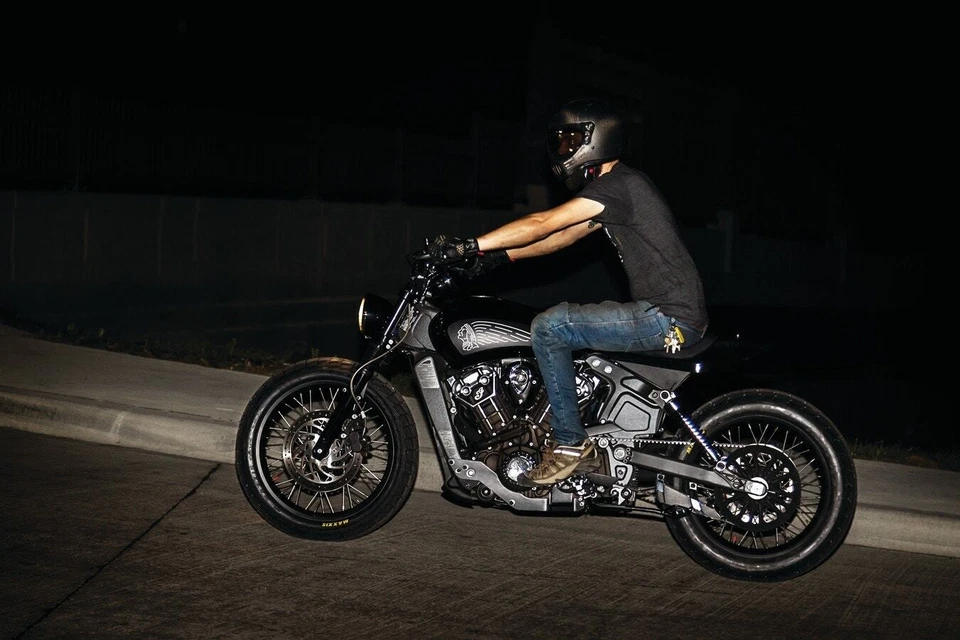 Kuryakyn 8965 Black Mid Controls Relocation Kit Motorcycle Indian Scout 15-19 - Image 4 of 4