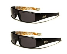 LOCS Sunglasses Gangster Style Sport Baseball Golf Inside US Dollar Prints Men.