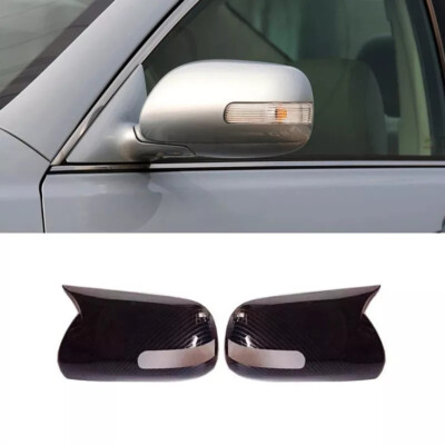 For Toyota Camry 2006-2011 Carbon Fiber Look Horn Style Side Mirror Cover Cap