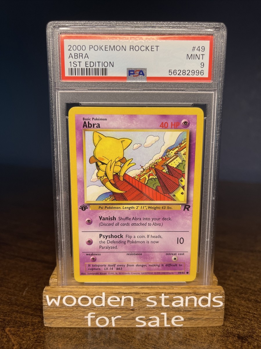 PSA 9 MINT Abra 49/82 1st Edition Team Rocket Set Pokemon Card | eBay